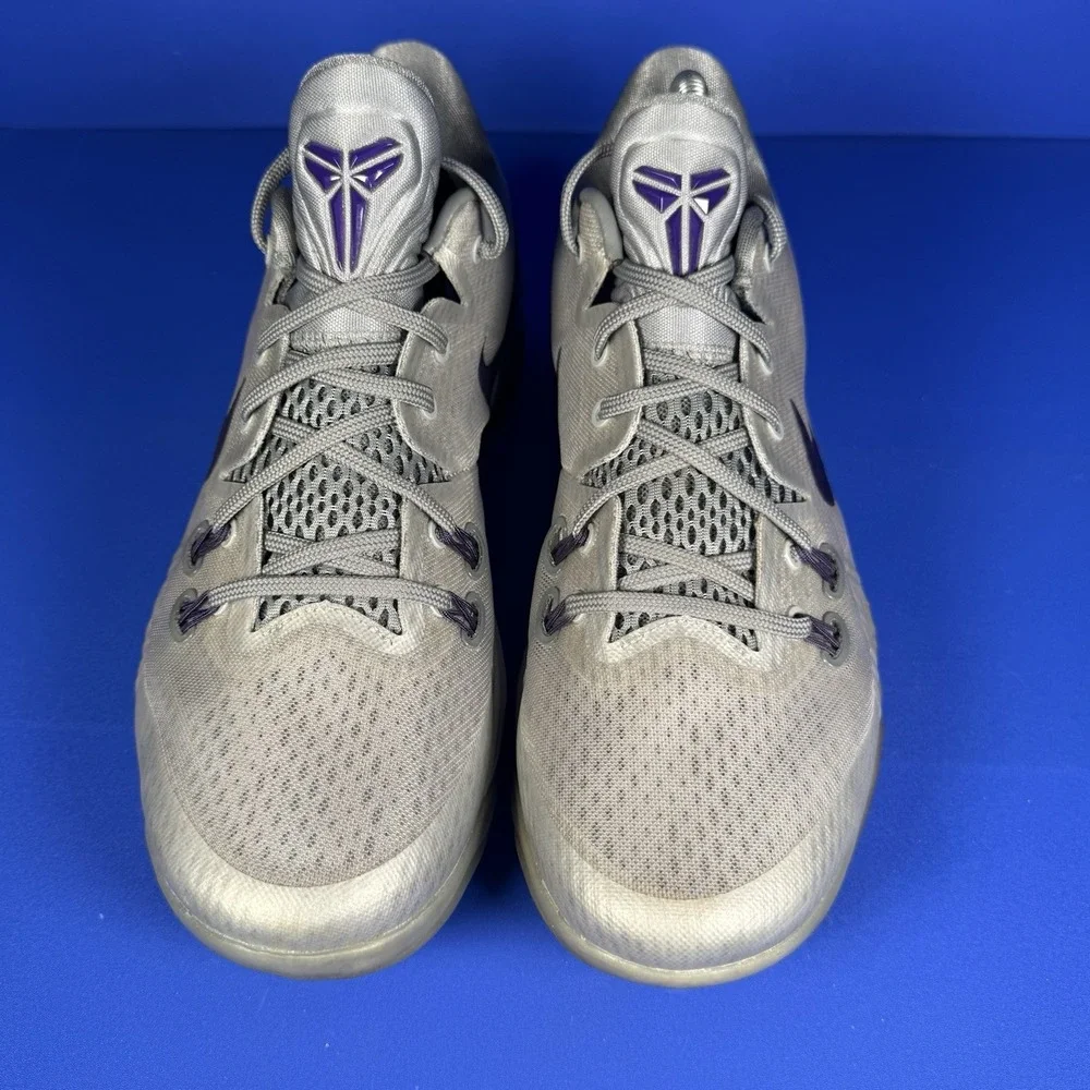 Nike Kobe Zoom Venomenon 5 Size 8.5 Gray Purple Basketball Sneakers 749884-050‎